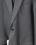 Donker blauw met strepen en Paisly voering