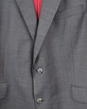 Grijs-bruin pak met rode voering van Vitale Barberis Canonico stof