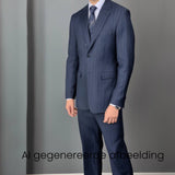 Donker blauw met strepen en Paisly voering