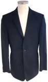 Donkerblauw gestreept pak