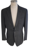Donkergrijs met fijne strepen, bemberg voering, Suitsupply