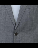 Grijs super 120, katoenen voering en bruine knopen, Boss, Guabello