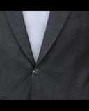 Grijze sharkskin met brede revers, De Oost