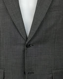 Corneliani pak in grijs met fijn ruitmotief en cupro voering