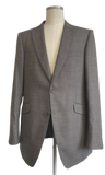 Grijs sharkskin opgesneden doorgeputte revers, Van Gils