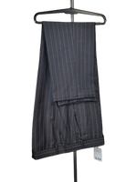 Barclays pak van Scabal stof in donkergrijs met oker strepen