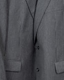 Eduard Dressler pak van Loro Piana stof met strepen, broek met omslag