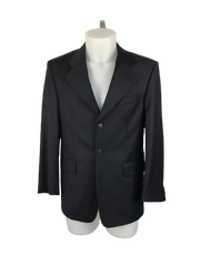 Pak in blauw met strepen van Vitale Barberis Canonico stof